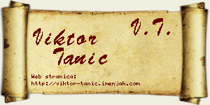 Viktor Tanić vizit kartica